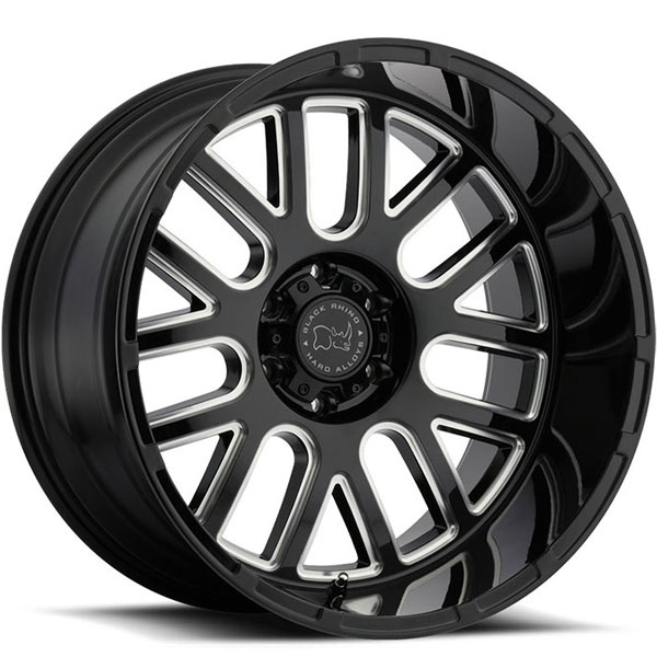 Black Rhino Pismo Gloss Black with Milled Spokes 12 Inch