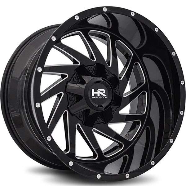 Hardrock Offroad H704 Crusher Gloss Black with Milled Windows