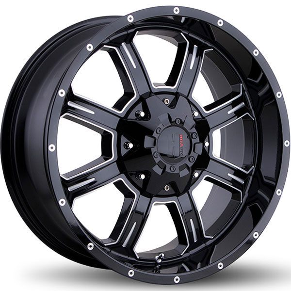 Havok Off-Road H101 Gloss Black with Milled Rivets