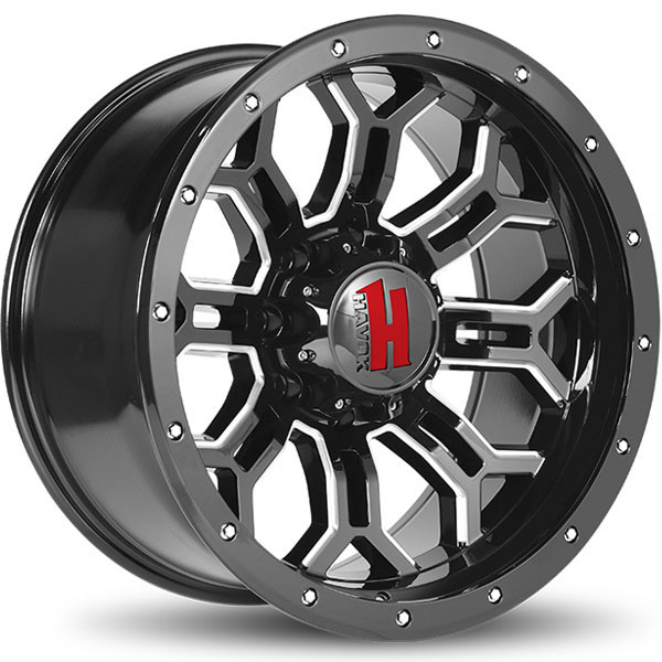 Havok Off-Road H108 Gloss Black with Milled Spokes