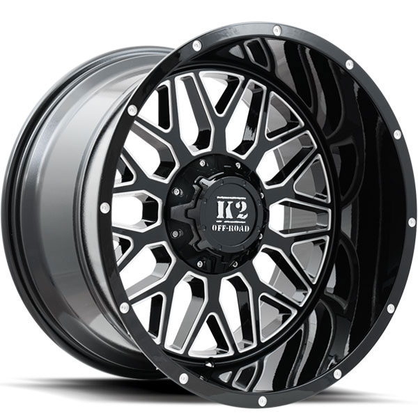 K2 OffRoad K08 Warrior Gloss Black with Milled Spokes