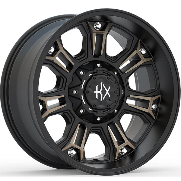 KX Offroad KX12 Matte Black with Machined Face and Bronze Tint