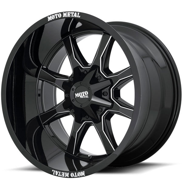 Moto Metal MO970 Gloss Black with Milled Spokes