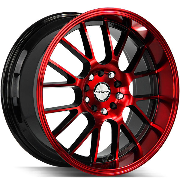 Shift Crank Gloss Black with Candy Red Machined Face