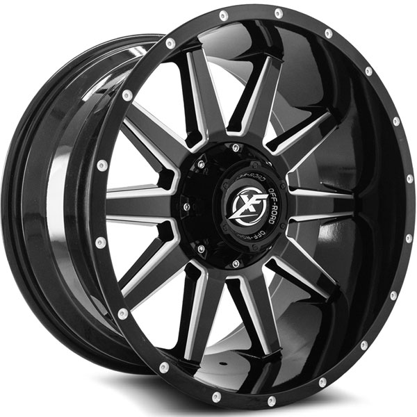 XF Off-Road XF-219 Gloss Black with Milled Spokes